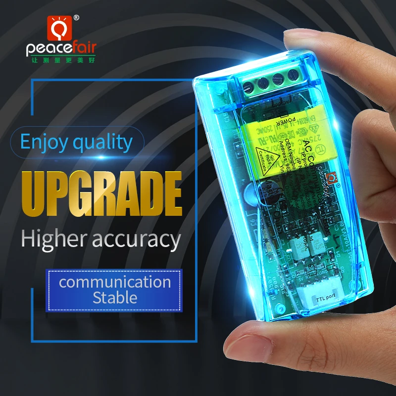 PZEM-004T 3.0 نسخة TTL Modbus-RTU قوة كيلو واط ساعة مقياس الطاقة التيار المتناوب مرحلة واحدة 100A الكهربائية فولت أمبير تردد اختبار معامل الطاقة