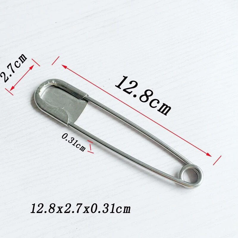 10Pcs Stainless Steel Large Safety Pins 12.8cm Brooch Pins DIY Stitch Sewing Tools Accessories for Jewelry Making Crafts Scarf