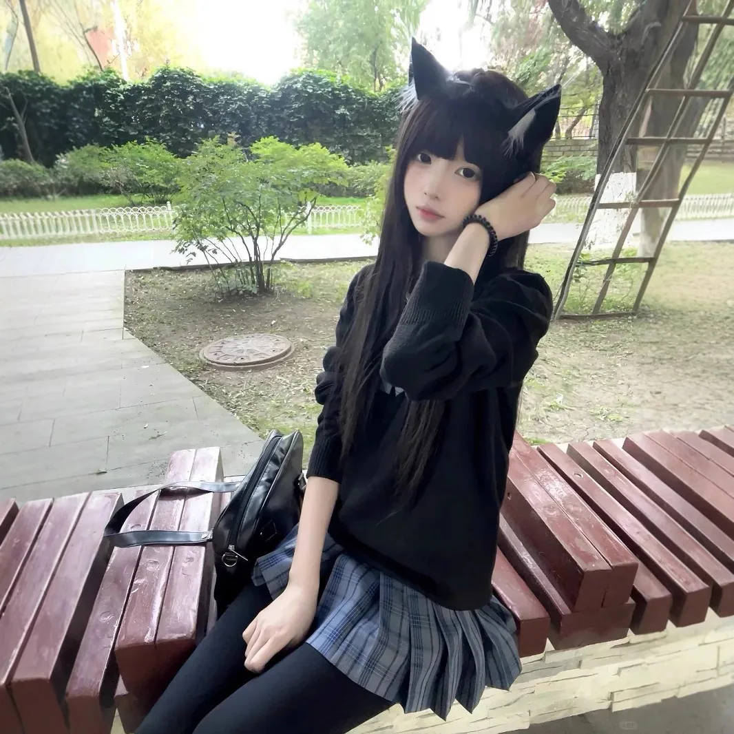 Natural And Realistic Long Hair Wig Universal Cosplay Lolita Style Youthful And Cute Full Head Wig