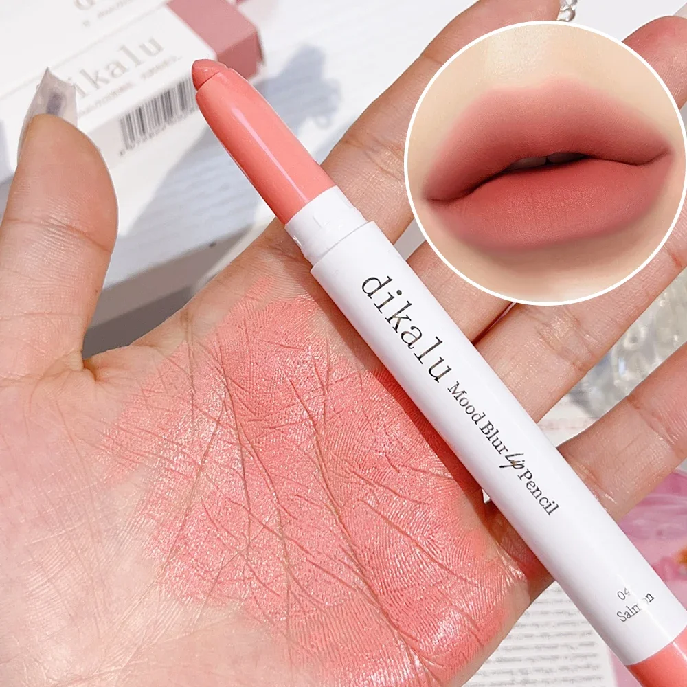 Lápiz Delineador de labios mate, tinte de contorno rojo de 10 colores, fácil de usar, taza antiadherente, lápiz labial duradero, maquillaje Natural encantador