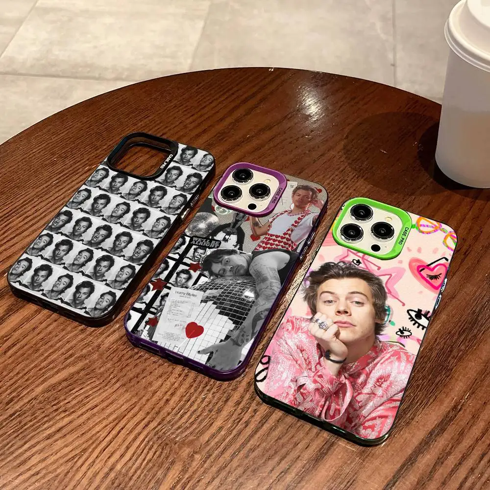 Trendige H-Harrys Musik-Stil Handyhülle für iPhone 16 15 14 13 12 11 Pro Max 17 Plus Bunte Schutzhülle