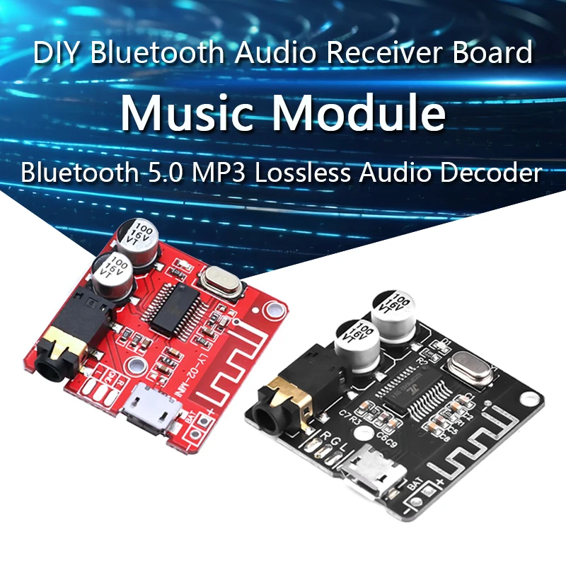 

DIY Bluetooth Audio Receiver Board Bluetooth 5.0 MP3 Lossless Car Audio Decoder Board Wireless Stereo Music Module 3.7-5V XY-BT