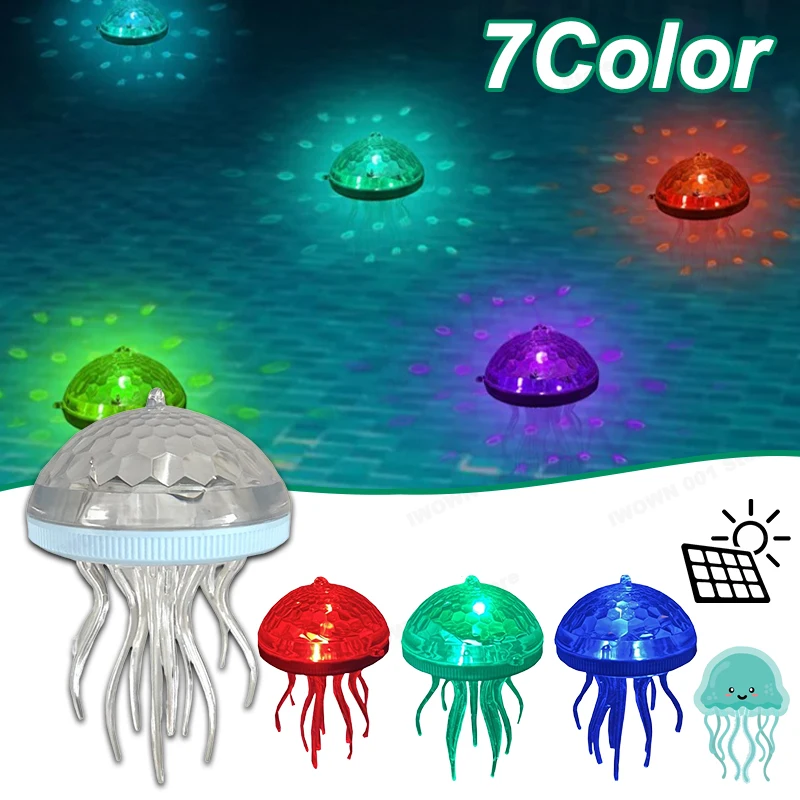 

Solar Jellyfish Pool Light Dynamic RGB Color Changing Rechargeable Hanging Light Waterproof Atmosphere Light for Bathtub Pool