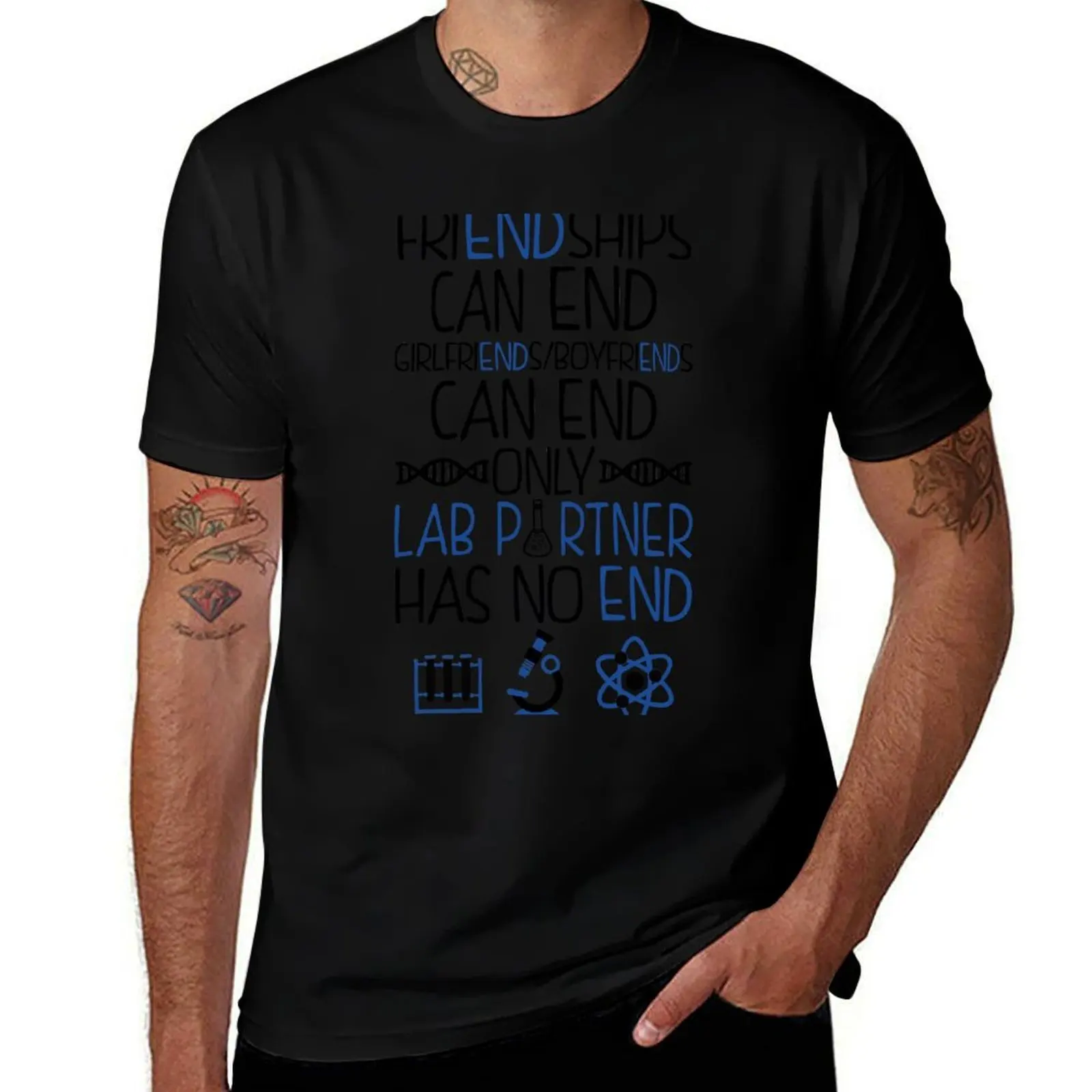 Humor Lab Science Partner T-Shirt Plus Size Quick Dry Sports Tee
