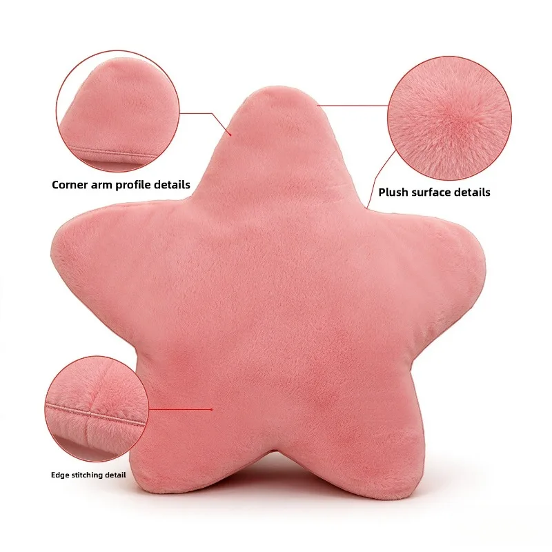 Star Shape Plush Throw Pillow Soft Fluffy Stuffed Cushion Decorative Sofa Pillow For Bedroom Living Room Decor