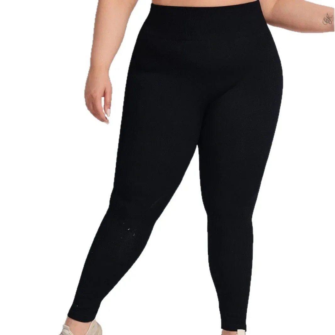 

Large Yoga Pants for Women with Added Weight and High Waisted Workout Pants for Running and Fitness, Seamless Slimming Pants