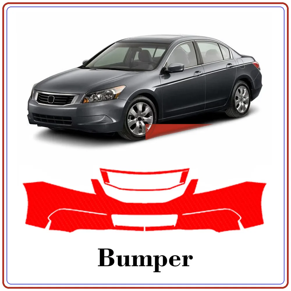 For Honda Accord 2008-2010 Precut TPU Paint Protection Film PPF Front Bumper Kit Clear Bra Stone Guard EU UK