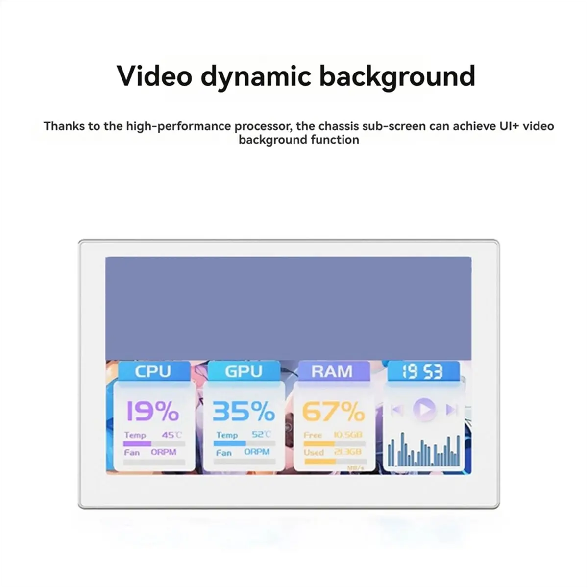 

Монитор A43M 8 дюймов IPS USB 1280x800 Type-C, дополнительный экран для ПК, IPS-панель с анализом музыкального спектра, цвет Space Gray