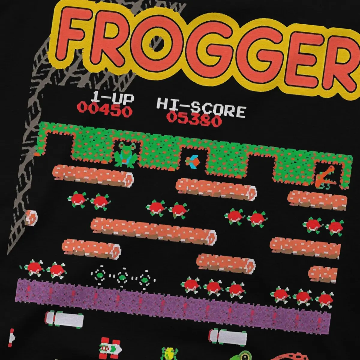 Men\'s T-Shirts Frogger Video Crazy Cotton Tee Shirt Short Sleeve Arcade Game T Shirts Round Collar Tops Birthday Gift