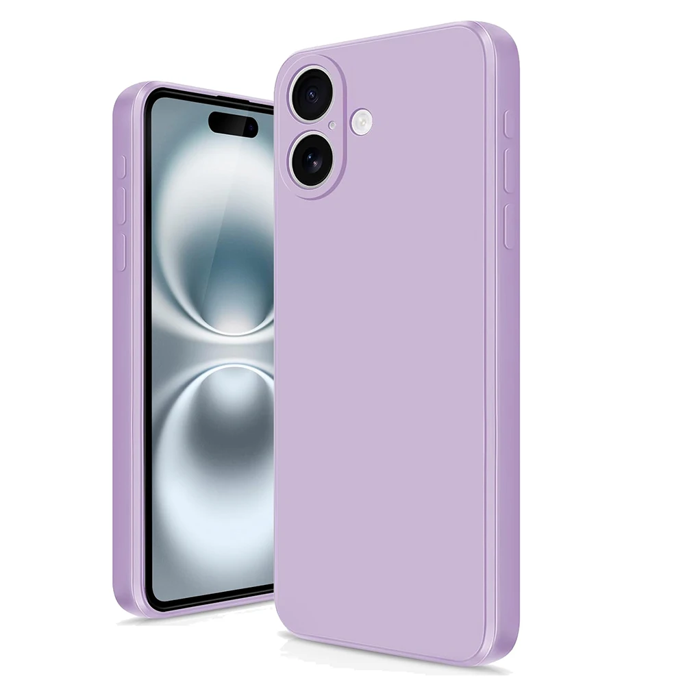 Luxury Matte Candy Color Square Silicone Soft Case For iPhone 16 15 14 13 12 11 Pro XS Max X XR SE 2 3 7 8 Plus Shockproof Cover