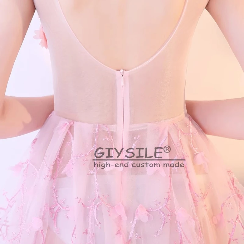 GIYSILE Sexy Deep V Low Cut Perspective Mesh Puff Dress Nightclub Princess Dresses Clubbing Party Dresses vestidos de fiesta