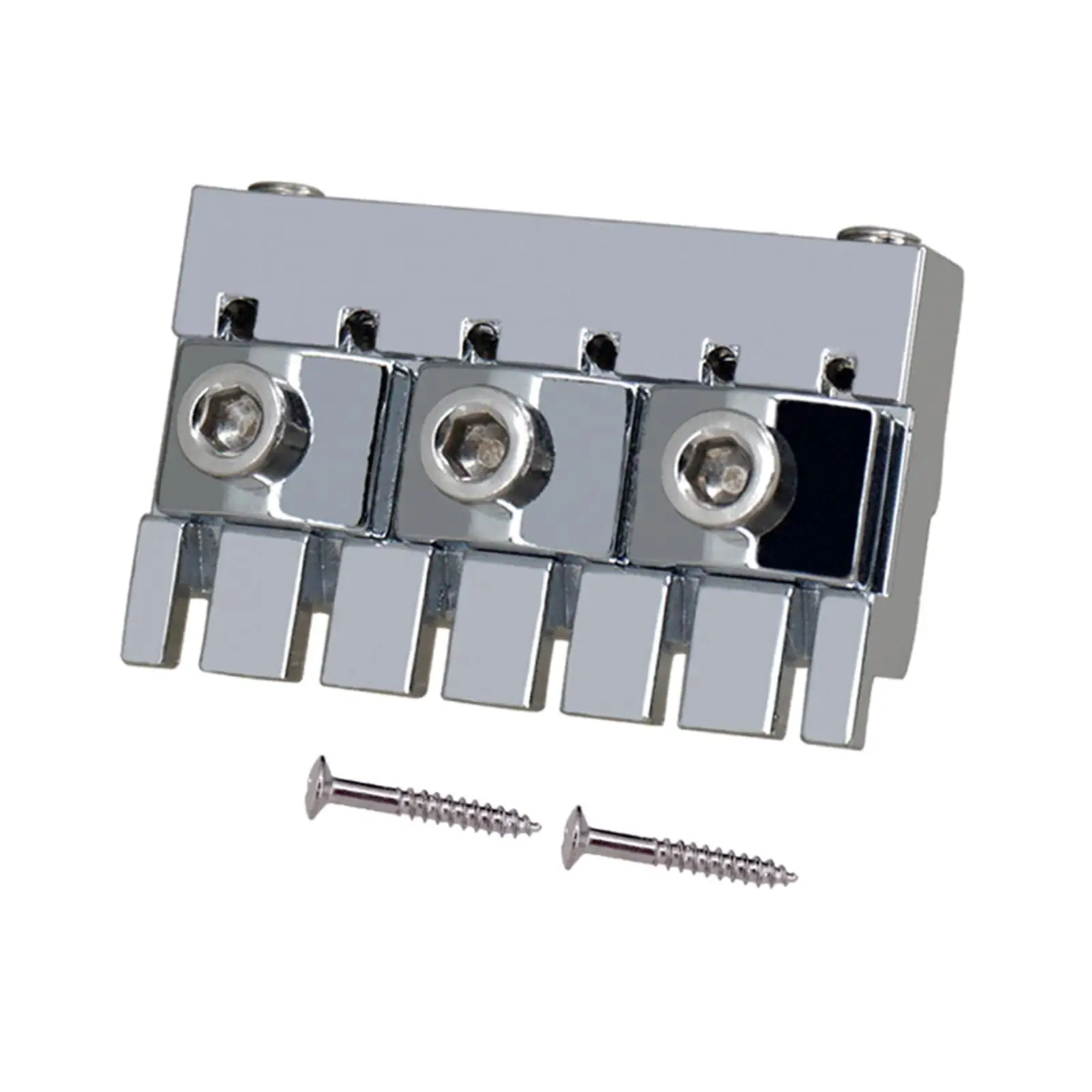 Guitar Saddle Headless Bridge Plate Nut 6-string Lock Upgrade Easy Install for Electric Guitar Components