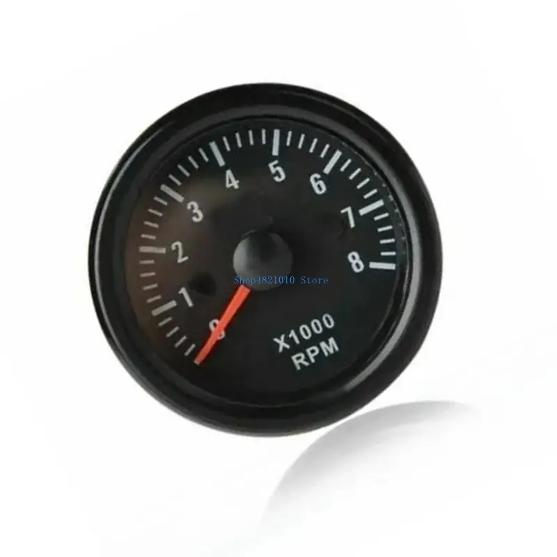 T3LF Professional Engine Tachometer Gauge 0 to 8000 RPM For Automotive Marine Applications Adjustable Cylinder Settings