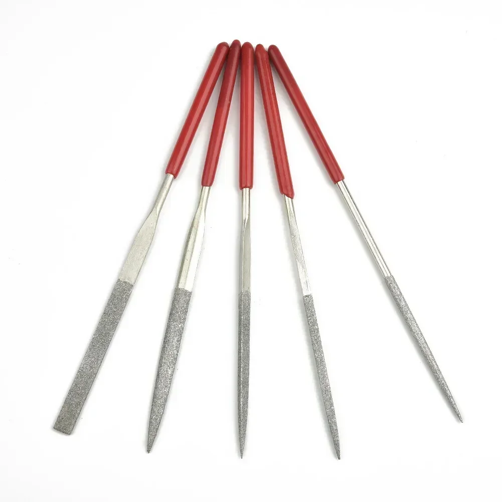 

5pcs Needle Files Tools Carving Glass Pack Set Wood Ceramic Craft Jeweler Metal Gadget Parts Suitable Useful Accessory