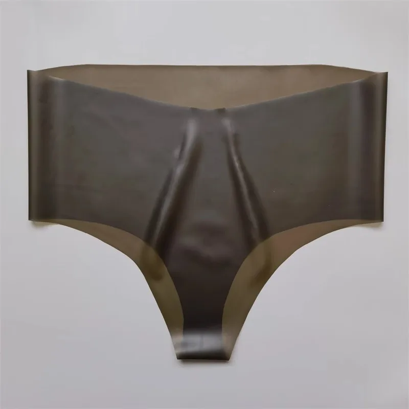 Calcinha transparente de borracha sem costura feminina, roupa íntima justa, ultra apertada, respirável, natação, à prova d'água, sedutora