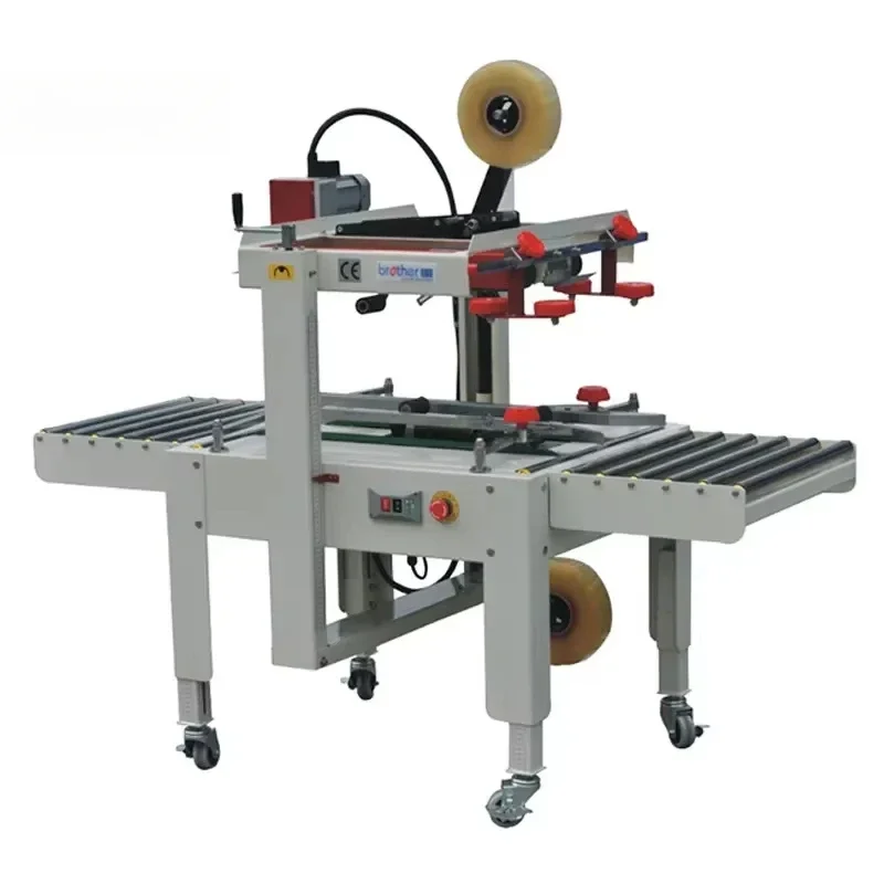 Carton Tape Sealer Fxj5050I,Top and Bottom Belt Driving Best Selling China Semi-automatic ,Column Movle