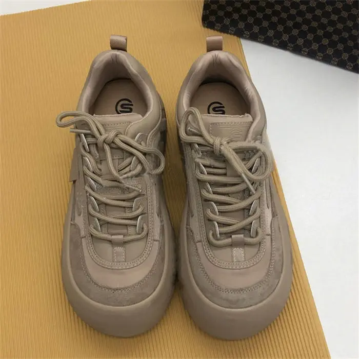 2023 Female Winter Chunky Sneakers Warm Casual Vulcanized Shoes Woman High Platform Boots Fashion Lace Up Low Top Sneakers