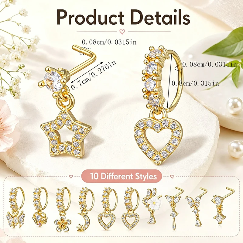 10 Piezas de Piercings para la - Body Jewelry Indian reseña y precio