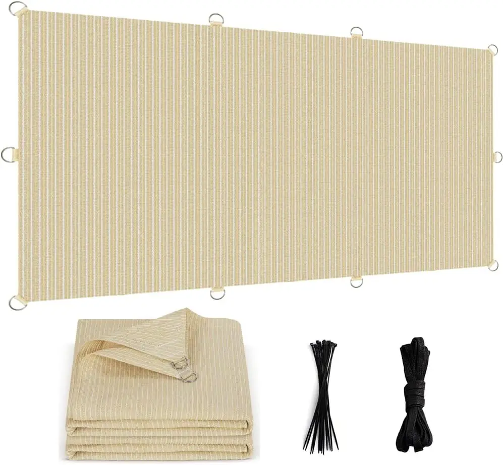 

Sun Shade Cloth 8x8 FT, UV Block Outdoor Shade Cover, Permeable and Tear Fade Resistant Rec le Sunshade Fabric for Backya