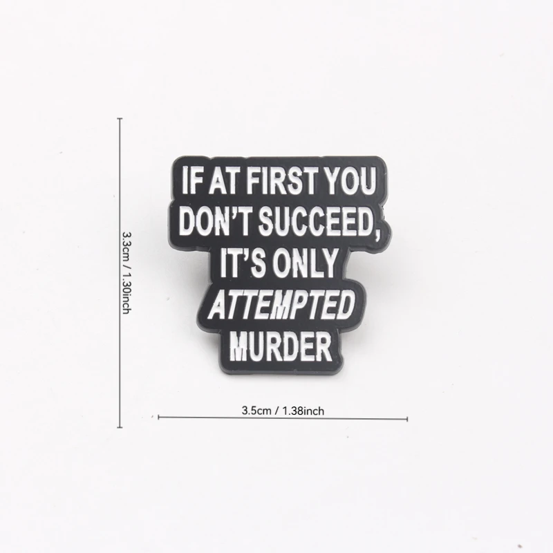 دبوس مينا مضحك عتيق - "إذا كنت تفكر ما أعتقد" دبابيس بروش اقتباس ساخر #4