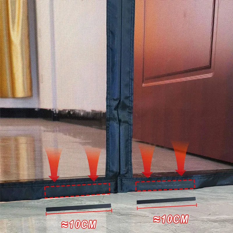 Strong Magnetic Door Mosquito Net Screen Mesh Custom Size Black,White,Gray Curtain Fly Insect Auto Closing Invisible For Outdoor