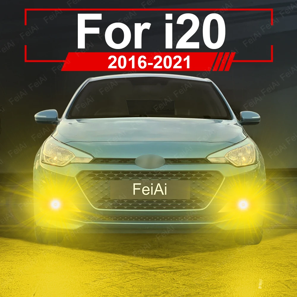 LED Front Fog Lights Bulb For Hyundai i20 Coupe Active Accessories 2016 2017 2018 2019 2020 2021 i20 Car LED Fog Light Bulbs