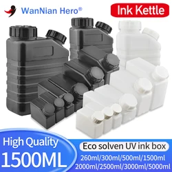 1 PC Corrosion Resistant White UV Eco Solven Ink Box Ink Tank Ink Kettle With Different Volume for eco Solvent and UV Printer