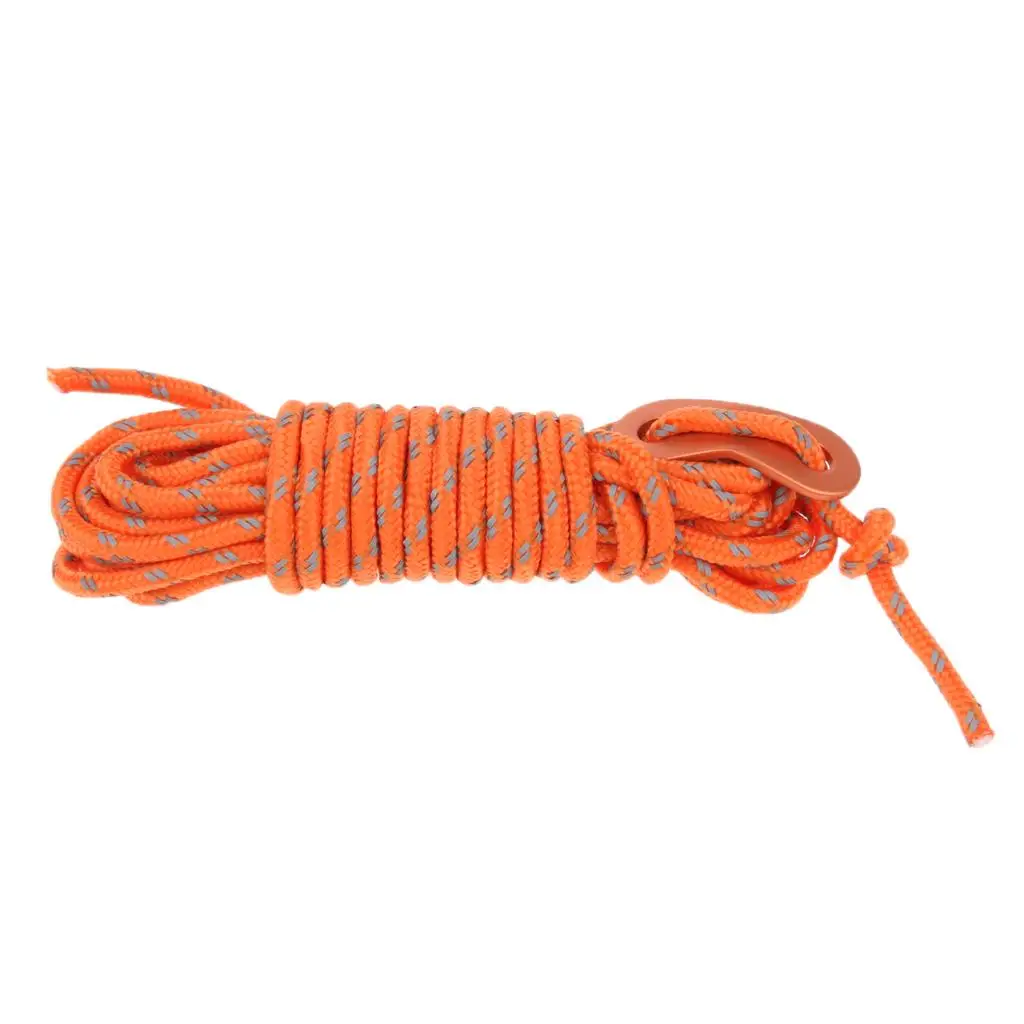 3-6pack Reflective Canopy Tent Rope Guy Line Outdoor Camping Cord with Buckle