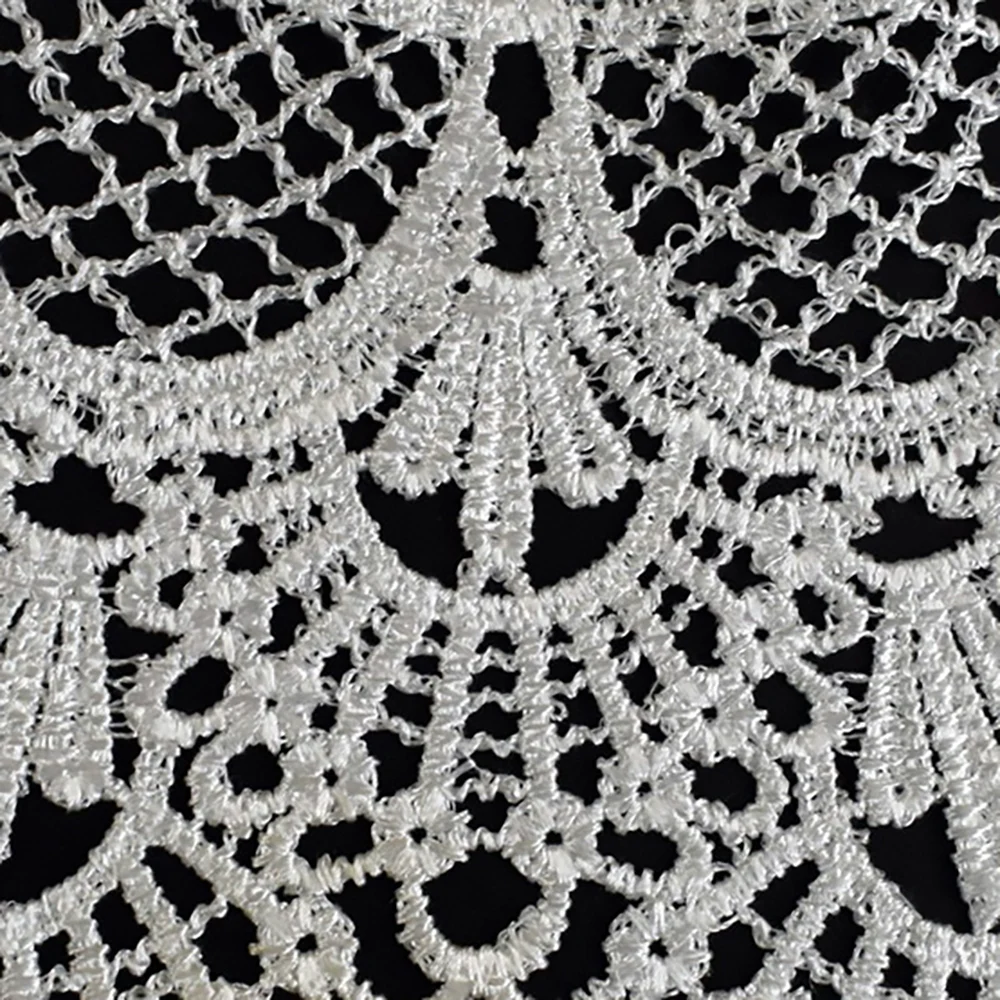 White collar Venise Floral Embroidered Applique Trim Decorated Lace Neckline Collar Sewing Scrapbooking BW137