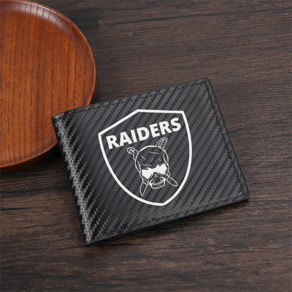 Skull,crossed knives,shield,Raiders symbol Men's Wallets Simple Business Modern Stylish Printing Design Gifts For Father Boyfrie