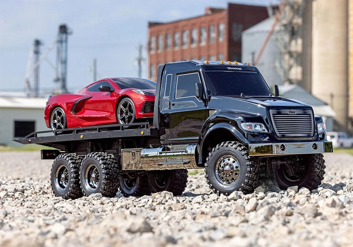 Traxxas pełnowymiarowa symulacja zdalnie sterowany elektryczny pojazd do transportu płaskiego TRX6 przyczepa HAULER T6 pojazd wspinaczkowy 88086-84