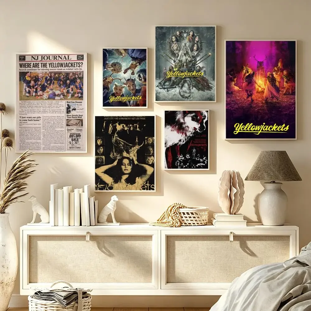 American Drama Y-Yellowjackets Painting Calligraphy Canvas Wall Art Print for Bedroom Living Room Cafe Office Home Decor Picture
