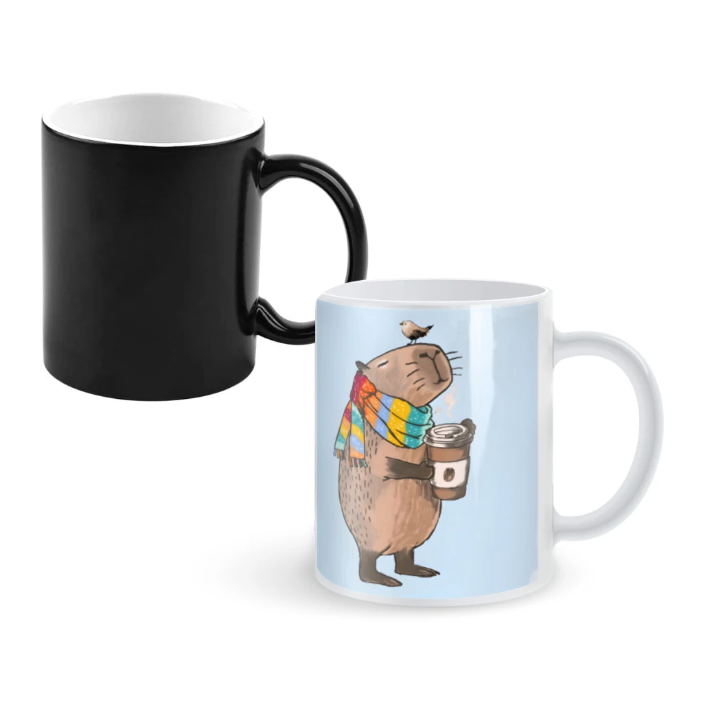 

CoffeebaraCoffee Mugs And Mug Creative Color Change Tea Cup Ceramic Milk Cups Novelty Gifts