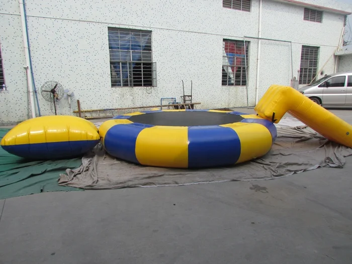 Inflatable Water Trampoline With Elastic, Inflatable Water Blob Trampoline, Inflatable Water Climbing Jumping Matpromote sales
