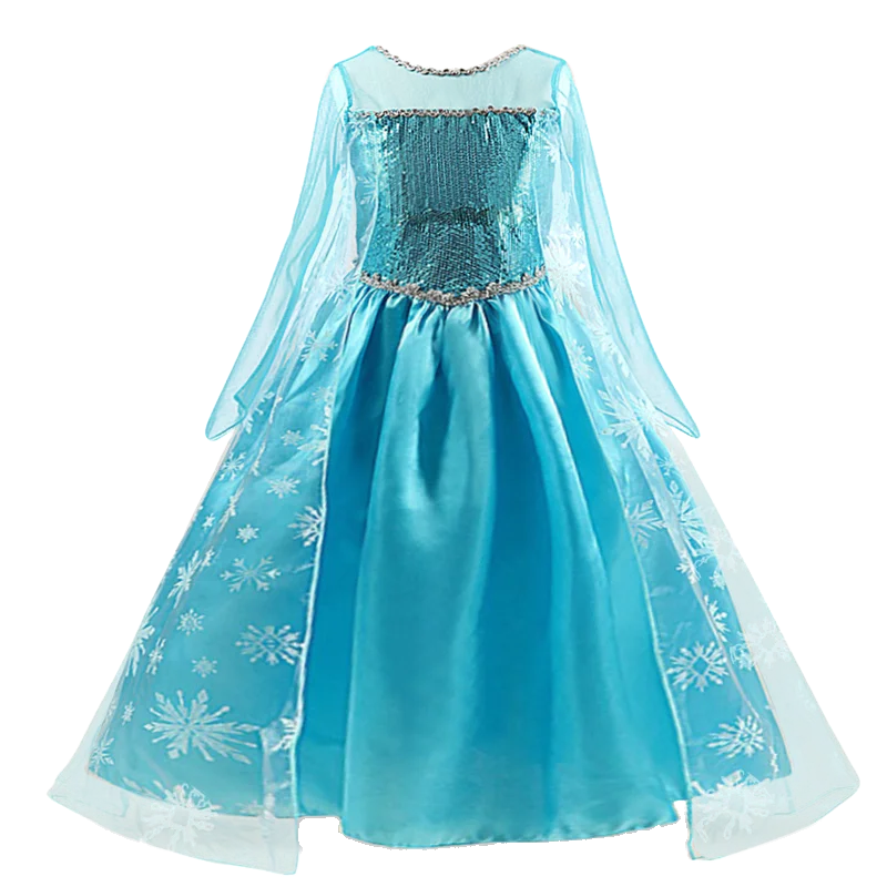 Girls Snow Queen Dress Kids Costumes for Girls 2024 New Carnival Party Prom Gown Cosplay Children Clothing Princess Dress 3-12 Y