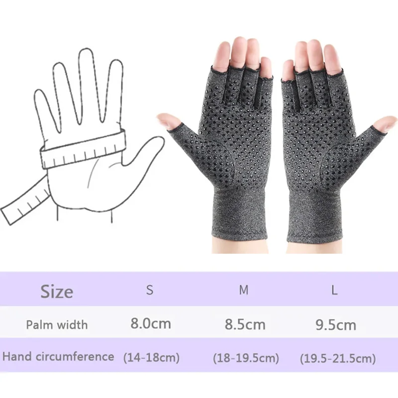 1 Pair Compression Arthritis Gloves Wrist Support Joint Pain Relief Hand Brace Women Men Therapy Wristband Compression Gloves