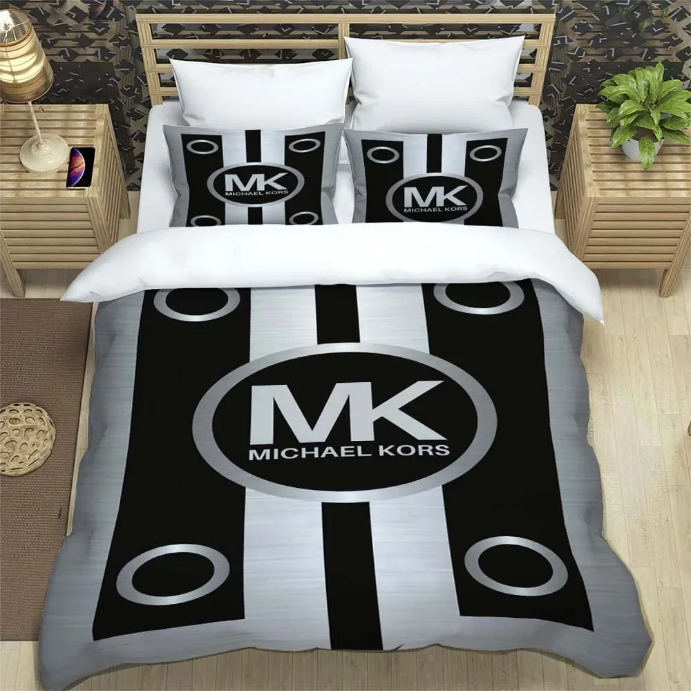 MK Bags Pattern Quilt Cover With Pillowcases 3D Digital Printed Bedding Set Twin Full Queen King Christmas Gift