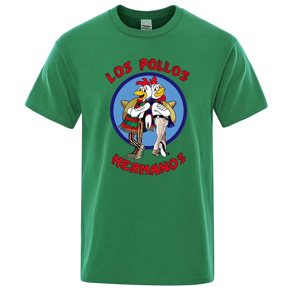 Los pollos hermanos lustig bedrucktes T-Shirt Männer Mode lässig kurze Ärmel Sommer Baumwolle atmungsaktiv T-Shirt Huhn Brüder T-Shirt – Detail 7