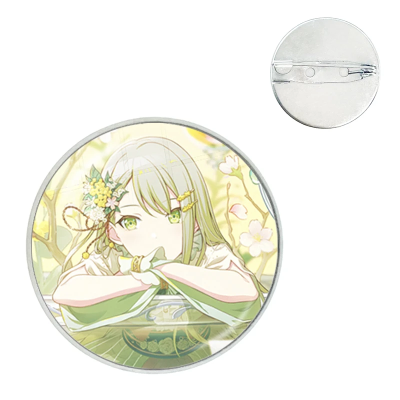 Project SEKAI Anime Hinomori Shiho Leo/Need Glass Dome Cabochon Badge Brooch Pins For Fans Lover Girl Friends