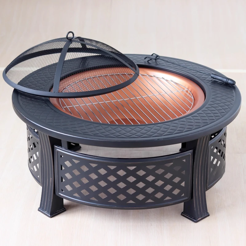 

Outdoor BBQ Table Tea Cooking Garden Multifunctional Charcoal Oven Garden Terrace Leisure Coffee Table