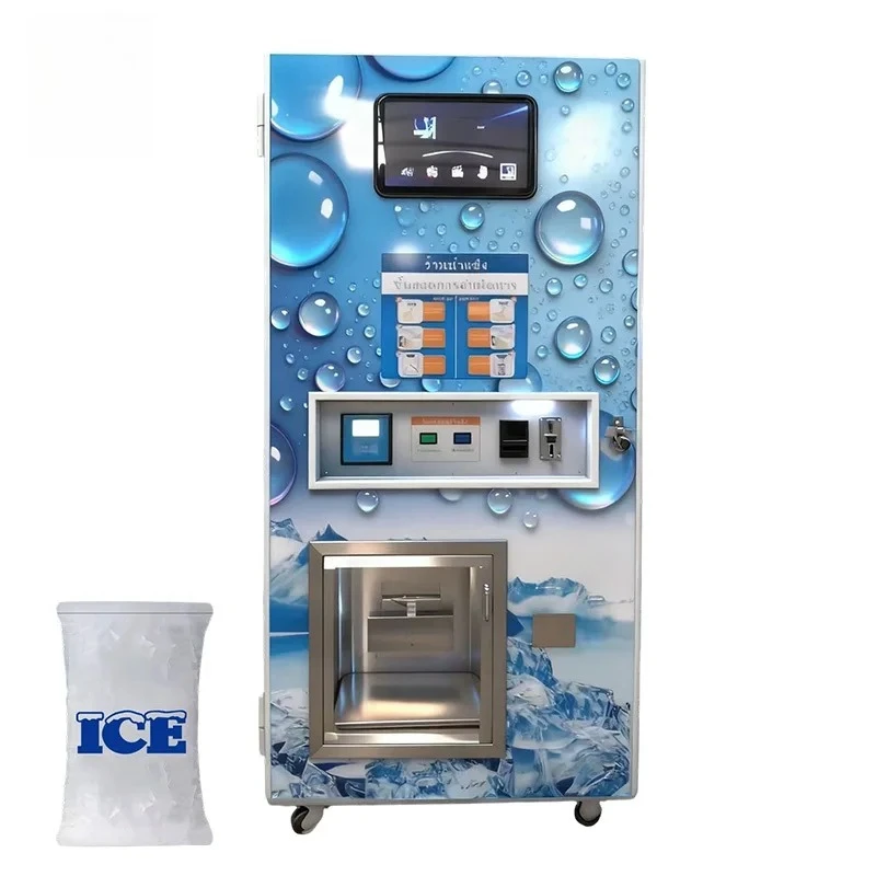 Reverse Osmosis Water 24-hour Ice Vending Machine, Automatic Packaging Ice Vending Machine, Ice Vending Machine