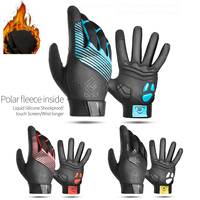 Mens Cycling Gloves Winter Thermal Fleece Bike Gloves Full Finger Gel Liquid Silicone Bicycle Gloves Bicicleta Accesorio Mujer