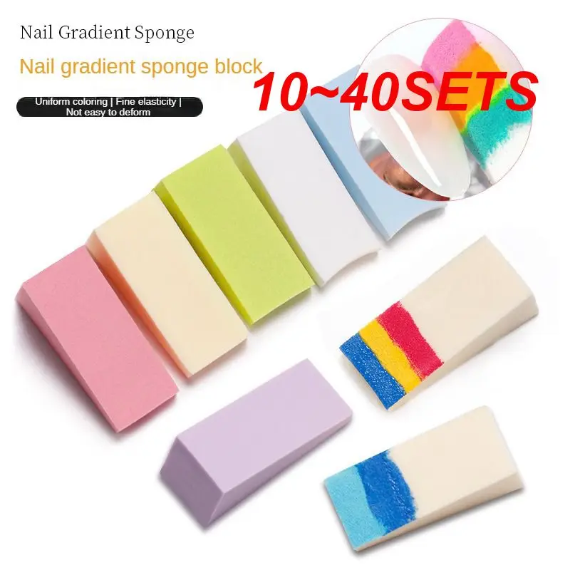 10~40SETS Nail Art Color Puff Sturdy Hydrophilic And Soft Ms. Highest Evaluation 8 Colors Popular Nail Tool Kit Nail Tools