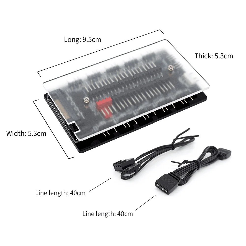 Блок управления вентилятором ARGB, 4-контактный ШИМ контроллер температуры, 5 В, 3-контактный разъем для синхронизации, беспроводной пульт дистанционного управления, шасси вентилятора