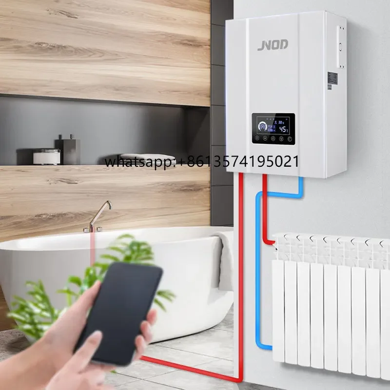 Caldera combinada de calefacción eléctrica europea y americana para el hogar, radiador de Hotel, calor por suelo radiante y agua caliente