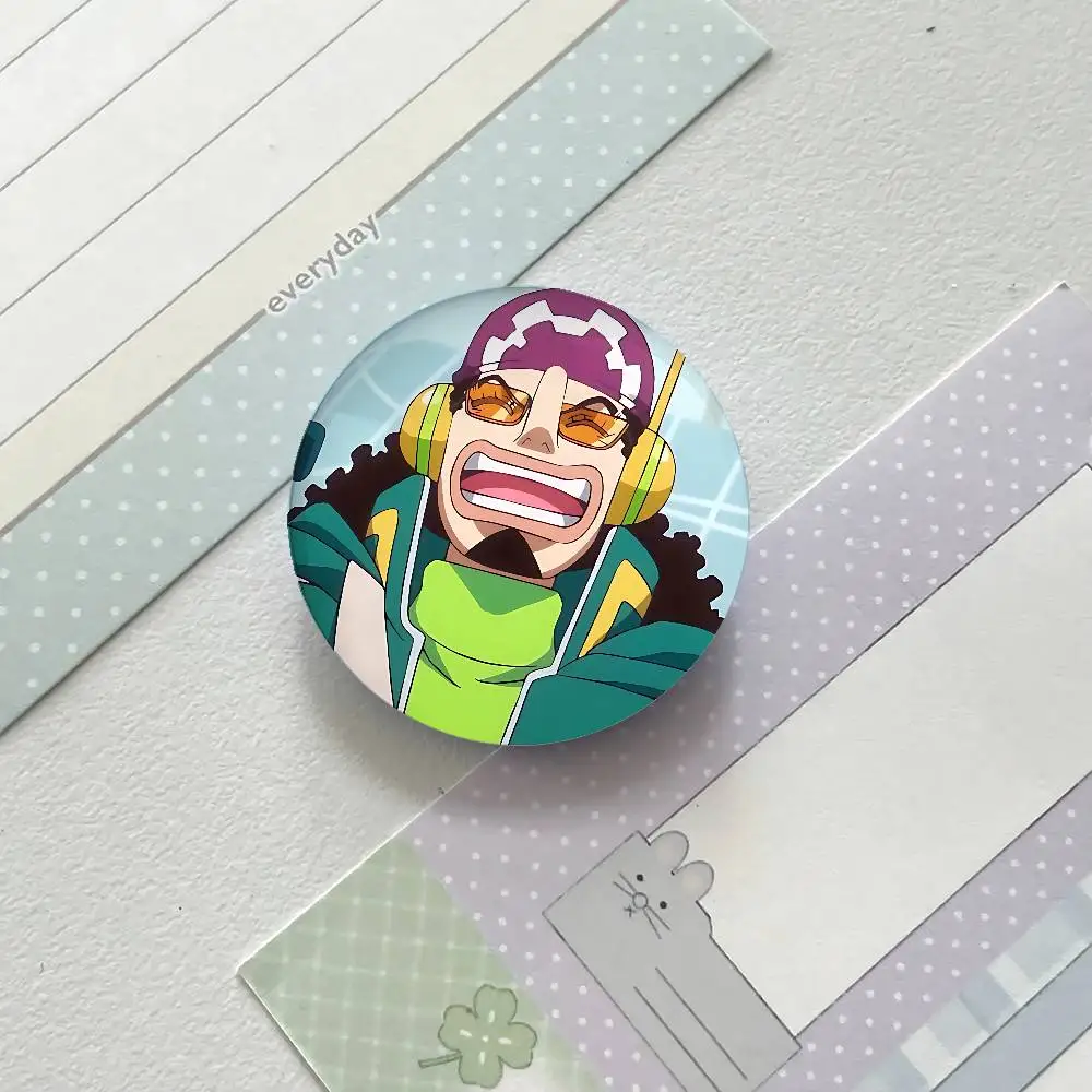 One Piece Usopp Badges Round Brooch Cute Cartoon Idol Cosplay Badges DIY Backpack Clothing Jewelry Pins - view 6