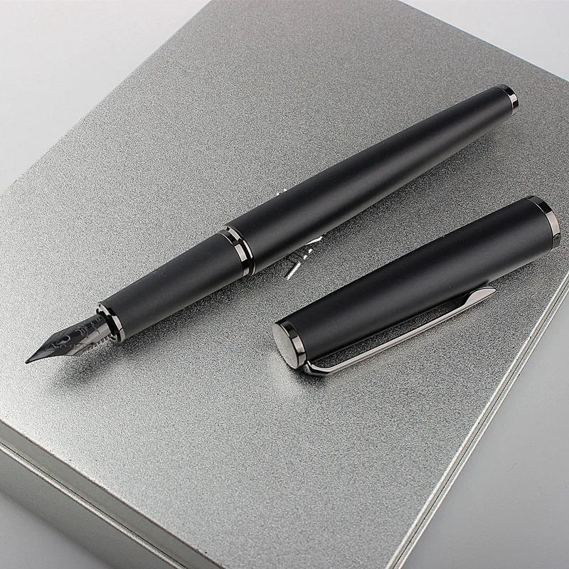 New Jinhao 95 Silver Business Office Fountain Pen Student School Stationery Supplies Ink Pens