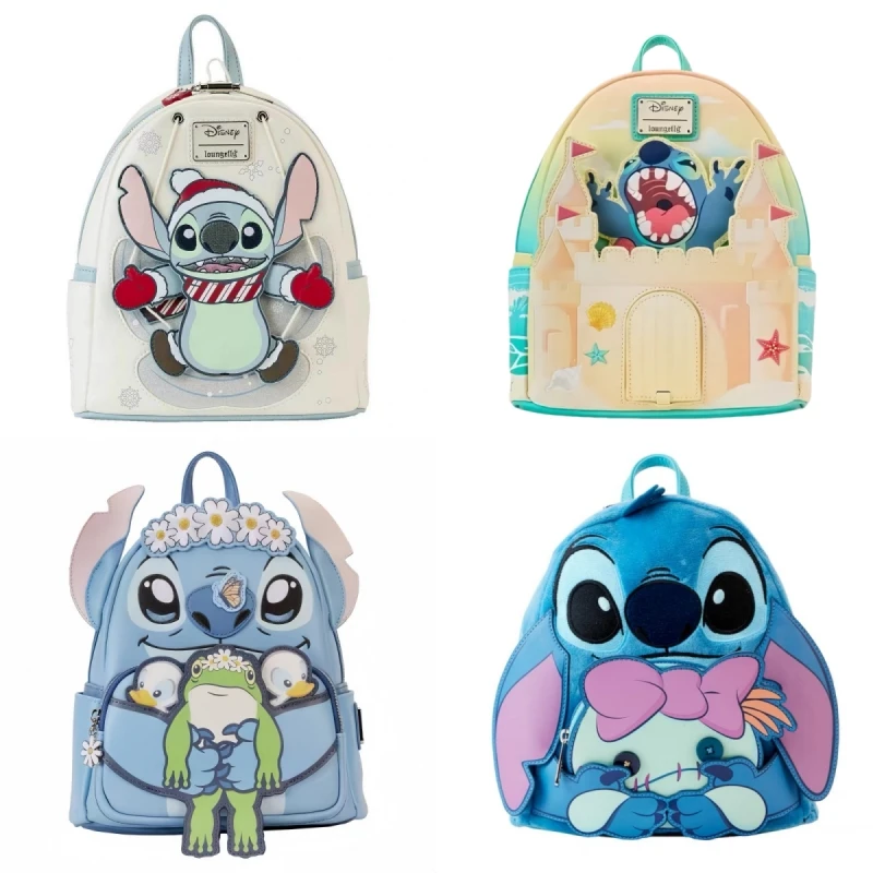 Mochila escolar de la serie Disney, Stitch La Bella y La Bestia Be Our Guest, mochila de viaje, Mini bolso de princesa, regalos de navidad