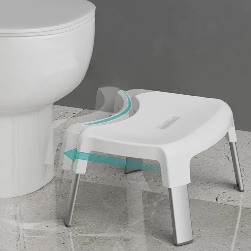 Japanese Style Bath Stool Anti-Slip Aluminum Shower Bench for Elderly Kids Pregnant Women Waterproof Bathroom Seat with Backrest