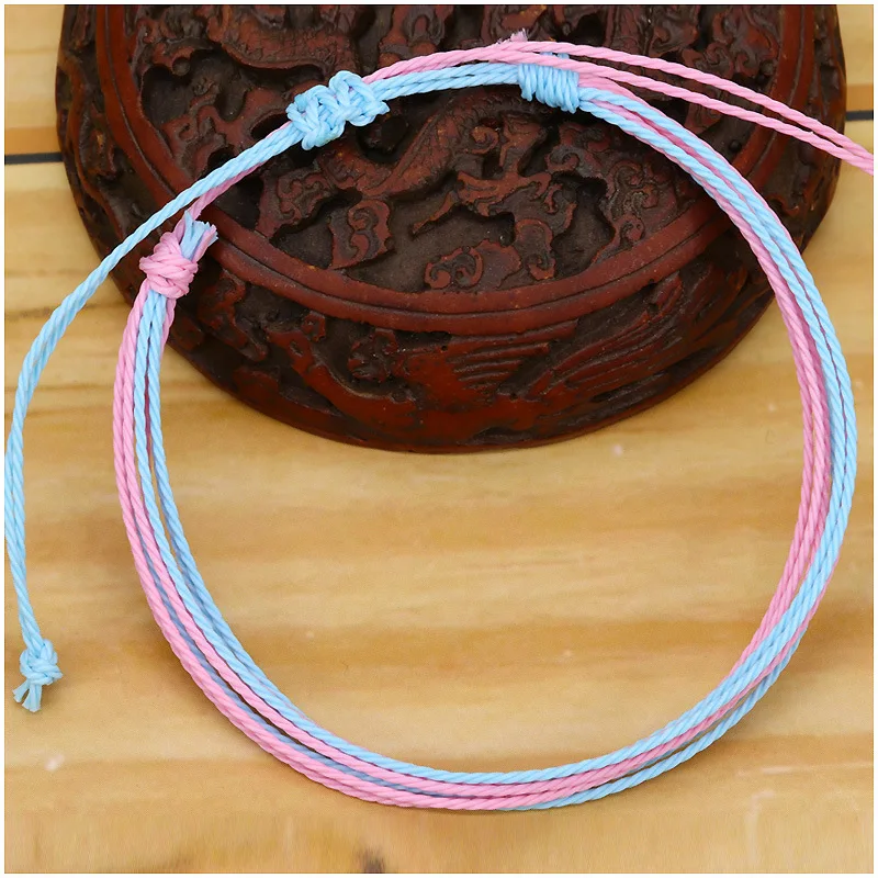 New Jewelry Taiwan Wax Thread Hand-woven Bracelet Multi-color Rope Braids Friendship Bracelet BR1007